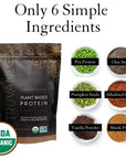 Truvani Organic Vegan Protein Powder Chocolate - 670g of Plant Based Protein, Organic Protein Powder, Pea Protein for Women and Men, Vegan, Non GMO, Gluten Free, Dairy Free