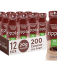 Ripple Vegan Protein Shake - Chocolate - 12 Oz - 12 Pack