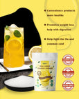 ORGFUN Original Lemon Powder Made with Real Lemons, Freeze Dried Juice Powder, Strong Fresh Lemon Flavor Great for Beverages, Smoothies, Baking 7.06 Oz