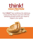 think Protein Bars High Protein Snacks Gluten Free Kosher Friendly Creamy Peanut Butter Nutrition Bars 21 Oz per Bar 12 Count Packaging May Vary