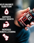 N.O. XT Nitric Oxide Supplement with Nitrosigine L Arginine & L Citrulline for Muscle Growth, Pumps, Vascularity, & Energy - Extra Strength Pre Workout N.O. Booster & Muscle Builder - 90 Veggie Pills