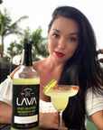 LAVA Premium Spicy Jalapeño Margarita Mix by LAVA Craft Cocktail Co Made with Real Jalapeños Agave Nectar Key Limes Lots of Flavor and Ready to Use 1Liter Glass Bottle