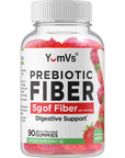 Yum-Vs - Prebiotic Fiber Gummies for Adults & Kids - 5g Digestive Aid Gummy Fiber Supplement - Keto Friendly Prebiotic Daily Fiber Supplement for Women & Men - No Sugar Added Dietary Fiber (90 Count)