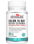 SWISSLIFE FOREVER Colon 15 Day Quick Cleanse, Advanced Gut Cleanse Detox, Improves Digestion, Supports Weight Loss, for Men & Women 30 Veg Capsules