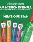 Mission Meats Grass Fed Beef Sticks  Sugar Free Beef Sticks Gluten Free Whole 30 Paleo Keto Meat Sticks Sugar Free Jerky Beef Sticks Individually Wrapped 1oz Original Pack of 12