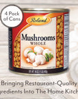 Roland Foods Medium  Large Button Mushrooms 16 Ounce Can Pack of 4