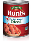 Hunts Diced Tomatoes No Salt Added 28 oz