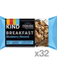 KIND Breakfast Bars, Blueberry Almond, Gluten Free, 1.8oz, 32 Count