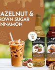 Syruvia Coffee Syrup Variety Pack  Hazelnut  Brown Sugar Cinnamon GlutenFree Kosher 254 fl oz Bottles  Enhance Your Coffee Experience with Premium Flavoring Syrups