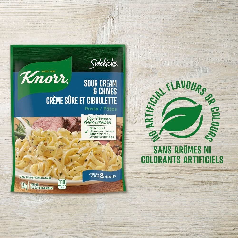 Knorr Sidekicks Sour Cream  Chives Pasta Side Dish 120g423 Ounce Pack of 8 Imported from Canada