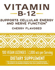 Nature's Way Vitamin B12 Lozenge, 2,000 mcg per Serving, 100 Count