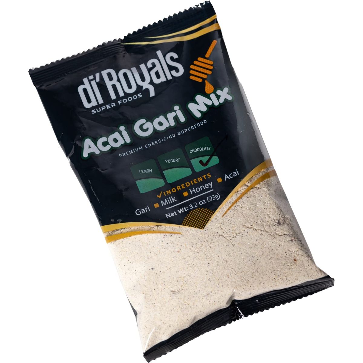 diRoyals Gari Mix  Gari Soakings with Honey Lemon bits Yogurt bits Chocolate bits and Acai Berry Powder  Gari Soakings  6 Bags in a box