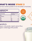 Ready Set Food | Early Allergen Introduction Mix-ins for Babies 4+ Mo | Stage 2 - 30 Days | Top 3 Allergens - Organic Peanut Egg Milk | Safe Easy Effective | For Bottle or Food