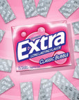 Extra Sugar Free Gum Classic Bubble 15 Stick Slim Packs Pack of 20