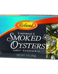 Roland Foods Premium Naturally Smoked Medium Oysters in Oil Wild Caught 3 Ounce Pack of 1