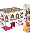 REIGN Storm Strawberry Apricot Fitness  Wellness Energy Drink 12 Fl Oz Pack of 12