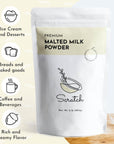 Scratch Malted Milk Powder  10oz Perfect for Milkshakes  Baking Classic DinerStyle Flavor Resealable Pouch