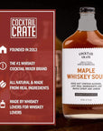 Cocktail Crate Whiskey Lovers 3 Pack Drink Mixers  AwardWinning Craft Cocktail Mixers  Premium Cocktail Syrup Handcrafted with Aromatic Bitters  Demerara Sugar  12oz  3 pack