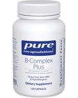 Pure Encapsulations B-Complex Plus - B Vitamins Supplement to Support Neurological Health, Cardiovascular Health, Energy Levels & Nervous System Support* - with Vitamin B12 & More - 120 Capsules