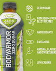 BODYARMOR ZERO Sugar Lemon Lime Sugar Free Sports Drink  LowCalorie Hydration  Natural Flavors with Potassium Packed Electrolytes Antioxidants and Bvitamins 20 fl oz pack of 6