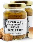 Truffletopia  Porcini and White Truffle Cream  Real Truffles use in Pasta Sauce Pizza Sauce Marinade Seasoning  Vegan Gluten Free Keto Food  28 Oz Each Pack of 2