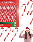 Christmas Candy Canes Suckers, Peppermint Flavor, Individually Wrapped (12-Pack)