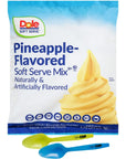 Pineapple Soft Serve Mix Lactose Free Vegan Gluten Free 44 lb Pack of 1 with By The Cup Mood Spoons