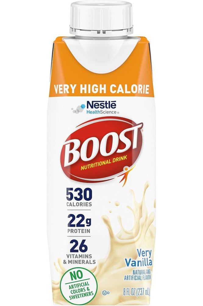 Boost Very High Calorie Vanilla Nutritional Drink – 8 Fl Oz (Pack of 24)