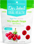 Dr Johns Oral Health Sugar Free Candy Healthy Dry Mouth Drops with Zero Sugar Low Calorie Snacks Keto Friendly Hard Candy Sweets Tart Cherry 24 Count 385 OZ