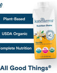 KATE FARMS Organic Nutrition Shake Vanilla 16g protein 27 Vitamins and Minerals Protein Meal Replacement Drink Plant Based 11 oz 6 Pack