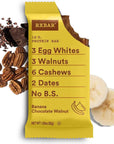 RXBAR Protein Bars, 12g Protein, Gluten Free Snacks, Banana Chocolate Walnut, 22oz Box (12 Bars)