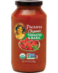 Paesana Organic Tomato Basil Pasta Sauce  Gluten Free Vegan Friendly and made with 100 Imported Italian Tomatoes USDA Organic Kosher Parve  Packed in the USA 25 oz 2 Pack