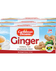 Caribbean Dreams Instant Ginger Tea 100 Ginger Root 24 Tea Bags Pack of 3  Total 72 Tea Bags