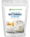 Z Natural Foods  Sweet Cream Buttermilk Powder100 natural Gluten Free Non GMO Dry Buttermilk 1 lb