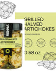 Renna Grilled Roasted Halved Artichokes preserved in oil 1058 oz Heart Mediterranean flavor Specialty Imported Food Product of Italy