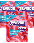 JOYRIDE Red Licorice Twists  Sugar Free Candy with 7g Net Carbs  Low Calorie Snack Zero Sugar 54oz Pack of 3