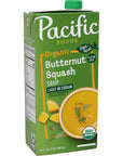 Pacific Foods Organic Butternut Squash Soup, Plant Based Light Sodium Soup, 32 oz Carton