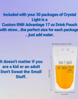 Crystal Light Grape Sugar Free On The Go Energy Packets With Caffeine 10 Low Calorie Packets Per Box Pack of 3 Boxes Bundle with Drink Pouch and Straw