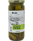 Laras Crisp and Hot Pickled Okra  Pack of 1 16 fl oz  Zesty Southern Style Spicy Okra Ideal for Charcuterie Boards Gourmet Snacks and Cocktails  GlutenFree AllNatural VeganFriendly