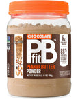 PBfit All-Natural Chocolate Peanut Butter Powder, Extra Chocolatey Powdered Peanut Spread from Real Roasted Pressed Peanuts and Cocoa, 6g of Protein (30 oz.)