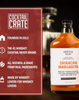 Cocktail Crate Premium Drink Mixer Sriracha Margarita  Award Winning Craft Cocktail Mixers for True Connoisseurs  Premium Cocktail Syrup Creations  12oz  3 pack