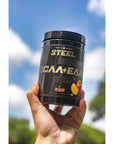 Steel Supplements | High Performance BCAA EAA Powder | Promotes Lean Muscle Growth and Workout Endurance | 2:1:1 Ratio to Recover Muscle Faster 30 Servings. (Peachy)