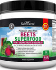 Beet Root Powder - Beets Superfood Supplement with Vitamin C Plus Organic Antioxidant Rich Red Fruits and Vegetables - Boosts Stamina and Natural Energy Levels - 30 Servings - Packaging May Vary