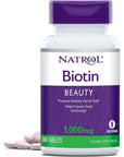 Natrol Beauty Biotin 1000mcg - 100 Tablets, 100 Day Supply