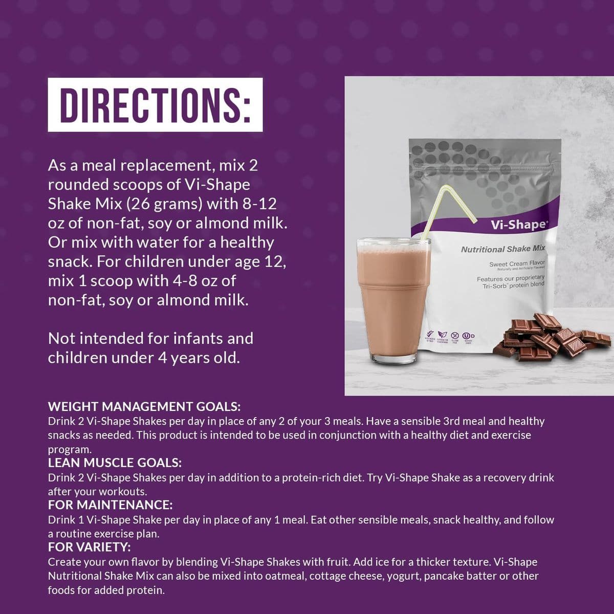 Chocolate Cardia  ViShape  1 Shake Pouch 24 Servings  1 Box Chocolate MixIn 15 Servings Delicious Chocolate Goodness Formerly Known as Visalus