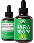 para Drops for Humans 5-in-1 Liquid Drops Supplement. Herbal Intestinal Support for Adults and Kids. with Black Walnut Hull, Wormwood Herb, Clove Bud, Artichoke Leaf, and Chanca Piedra Herb. Peak