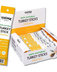 Think Jerky AllNatural Turkey Sticks 05 Ounce Sticks Pack of 20 Sticks  Sugar Free Gluten Free Non GMO No Nitrates Keto Friendly Paleo High Protein Low Carb