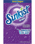 Sunkist Soda Grape Singles To Go Drink Mix 053 OZ 6 CT Pack of 4