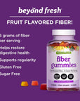 Beyond Fresh Fiber Gummies, Supports Digestive Health, Supports Regularity, Healthy Prebiotic Fiber, Gluten Free, Sugar Free, 120 Ct, Multicolor