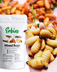 Erbies Edible Bug Mixed Trail Mix 15g Bag Seasoned and Crunchy Insects Crickets Grasshoppers Silkworm Pupae and Sago Worms Protein Packed Unique Snacks Fun Snacks Gift Idea 1Pack